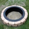 Sunnydaze Outdoor Fire Pit Ring - DIY Above or In-Ground Steel Fire Ring Insert - 45-Inch Outer/39-Inch Inner Diameter
