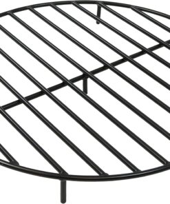 Sunnydaze Round Fire Pit Grate - Elevated Wood Grate for Fire Pit - Heavy-Duty Steel Log Grate for Outside - 30-Inch