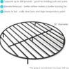 Sunnydaze Round Fire Pit Grate - Elevated Wood Grate for Fire Pit - Heavy-Duty Steel Log Grate for Outside - 30-Inch