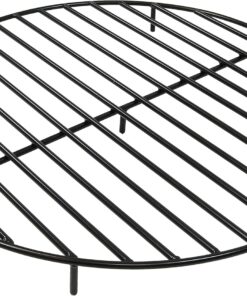 Sunnydaze Round Fire Pit Grate - Elevated Wood Grate for Fire Pit - Heavy-Duty Steel Log Grate for Outside - 36-Inch