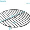 Sunnydaze Round Fire Pit Grate - Elevated Wood Grate for Fire Pit - Heavy-Duty Steel Log Grate for Outside - 36-Inch