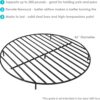 Sunnydaze Round Fire Pit Grate - Elevated Wood Grate for Fire Pit - Heavy-Duty Steel Log Grate for Outside - 36-Inch