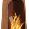 Sunnydaze Santa Fe 50-Inch Rustic Outdoor Wood-Burning Chiminea Fire Pit with Rust Patina Finish - Chiminea Outdoor Fireplace with Wood Grate