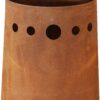 Sunnydaze Santa Fe 50-Inch Rustic Outdoor Wood-Burning Chiminea Fire Pit with Rust Patina Finish - Chiminea Outdoor Fireplace with Wood Grate