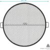 Sunnydaze X-Marks Outdoor Fire Pit Grill Grate for Cooking - Round Fire Pit Grate - Steel Campfire BBQ Grill with Handles - 36-Inch