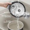 TOSHIBA OriginTaste Rice Cooker 10-Cup Uncooked, Fuzzy Logic, 15-in-1 Functions, Digital Display, Delay Timer, Keep Warm, Nonstick Inner Pot, White