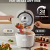 TOSHIBA OriginTaste Rice Cooker 10-Cup Uncooked, Fuzzy Logic, 15-in-1 Functions, Digital Display, Delay Timer, Keep Warm, Nonstick Inner Pot, White