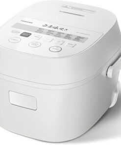 TOSHIBA OriginTaste Rice Cooker 5.5-Cup Uncooked, Fuzzy Logic, 15-in-1 Functions, Digital Display, Delay Timer, Keep Warm, Nonstick Inner Pot, White