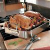 Viking 3-Ply Stainless Steel Roasting Pan with Non Stick Rack, 16 x 13 Inch Kitchen Cookware, Great for Turkey, Dishwasher and Oven Safe, Induction Ready, Silver