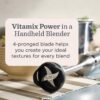 Vitamix 5-Speed Immersion Blender, Professional-Grade Hand Blender with 625-Watt Motor and Stainless-Steel Blade, Stainless Steel/White