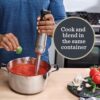 Vitamix 5-Speed Immersion Blender, Professional-Grade Hand Blender with 625-Watt Motor and Stainless-Steel Blade, Stainless Steel/White