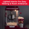 West Bend Popcorn Popper Machine Theater Style on Wheeled Cart with Non-Stick 2.5 Oz Stainless Steel Popcorn Kettle, Storage Shelf, and Popcorn Scoop, 10-Cup, Red West Bend Popcorn Popper Machine Theater Style on Wheeled Cart with Non-Stick 2.5 Oz Stainless Steel Popcorn Kettle, Storage Shelf, and Popcorn Scoop, 10-Cup, Red