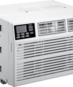 Whirlpool 12,000 BTU 115V Window-Mounted Air Conditioner with Remote Control, Window AC for Rooms up to 550 Sq.Ft, LCD Display, Auto-Restart, 24H Timer, White