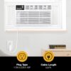 Whirlpool 12,000 BTU 115V Window-Mounted Air Conditioner with Remote Control, Window AC for Rooms up to 550 Sq.Ft, LCD Display, Auto-Restart, 24H Timer, White