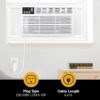 Whirlpool 18,000 BTU Window Air Conditioner with Dehumidifier, 230V, Window AC for Large Rooms up to 1000 Sq. Ft., Bedroom, Living Room, Apartment, with Remote, 3 Speeds, and 24H Timer, White