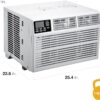 Whirlpool 18,000 BTU Window Air Conditioner with Dehumidifier, 230V, Window AC for Large Rooms up to 1000 Sq. Ft., Bedroom, Living Room, Apartment, with Remote, 3 Speeds, and 24H Timer, White