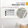 Whirlpool 5,000 BTU 115V Window Air Conditioner & Dehumidifier with Mechanical Controls, Window AC Unit for Apartment, Dorm Room, & Small Rooms up to 150 Square Feet in White