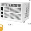 Whirlpool 5,000 BTU 115V Window Air Conditioner & Dehumidifier with Mechanical Controls, Window AC Unit for Apartment, Dorm Room, & Small Rooms up to 150 Square Feet in White
