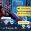 Windmill Window Air Conditioner - Quiet & Smart. Easy Install, Voice-Enabled, Remote & App Control AC Unit - 12,000 BTU Inverter w/WhisperTech