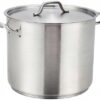 Winware SST-40 Stainless Steel 40 Quart Stock Pot with Cover