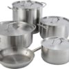Winware Stainless Steel 80 Quart Stock Pot with Cover, Silver