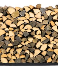 Woodhaven 5 Foot Black - Made in the USA - 1/4 Cord Plus Firewood Storage Log Rack With Optional Seasoning Cover Combo Set - Indoor Outdoor - Metal Firewood Rack - Heavy Duty (No Cover)
