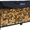 Woodhaven 8-Foot Firewood Rack – American Brand – 1/2 Cord Raised Lumber Storage Rack – Keeps Wood Dry & Ready – Heavy-Duty Steel, Lifetime Structural Warranty (With Cover)