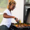 Charbroil 463258924 28" XL Performance Series Propane Gas Griddle with Cart 3 Burner Flat Top Grill, Black