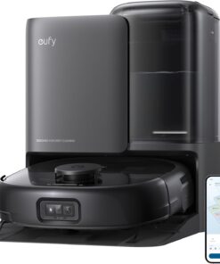 eufy Robot Vacuum E25, HydroJet System with Roller Mop, 20,000 Pa Turbo High Suction, All-in-One Robot Vacuum and Mop Combo for Home, Edge-to-Corner Cleaning, Zero-Tangle Design, AI Obstacle Avoidance