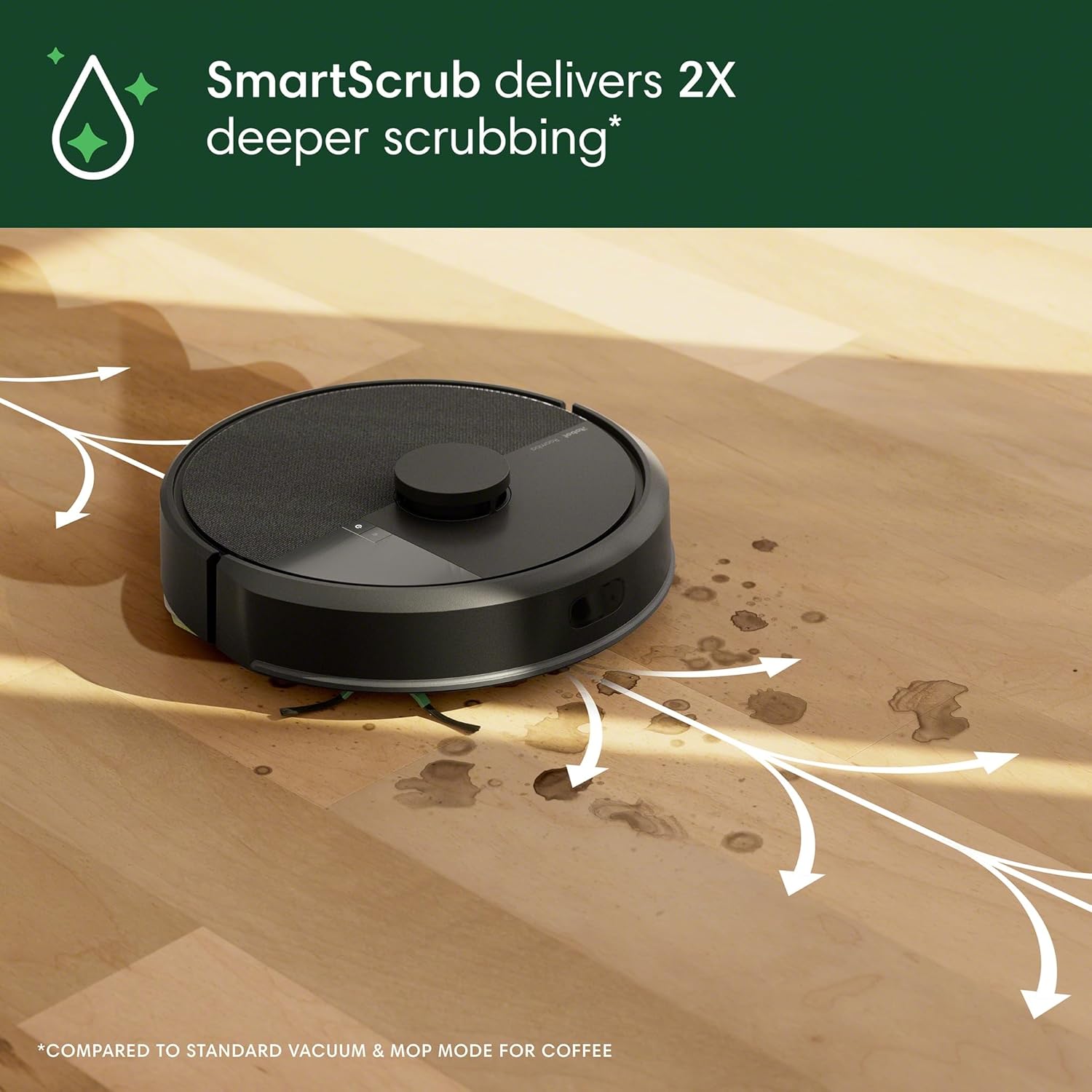 iRobot Roomba 104 2in1 Vacuum & Mop Robot - Self-Empties for 75 Days, Intense Power-Lifting Suction, Vacuums All Floors, Ideal for Pet Hair, LiDAR Smart Navigation Mapping, Mops Hard Floors, Black256 iRobot Roomba 104 2in1 Vacuum & Mop Robot - Self-Empties for 75 Days, Intense Power-Lifting Suction, Vacuums All Floors, Ideal for Pet Hair, LiDAR Smart Navigation Mapping, Mops Hard Floors, Black