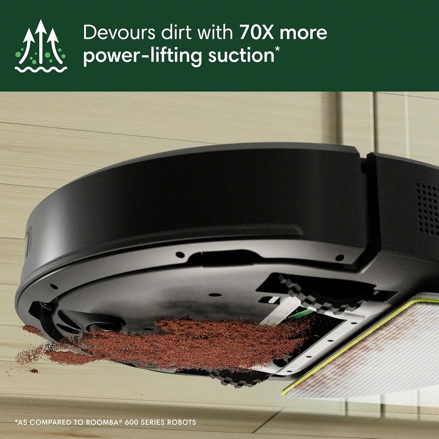 iRobot Roomba 104 2in1 Vacuum & Mop Robot - Self-Empties for 75 Days, Intense Power-Lifting Suction, Vacuums All Floors, Ideal for Pet Hair, LiDAR Smart Navigation Mapping, Mops Hard Floors, Black366 iRobot Roomba 104 2in1 Vacuum & Mop Robot - Self-Empties for 75 Days, Intense Power-Lifting Suction, Vacuums All Floors, Ideal for Pet Hair, LiDAR Smart Navigation Mapping, Mops Hard Floors, Black