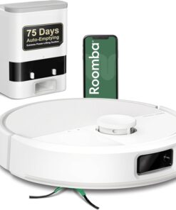 iRobot Roomba Max 705 Vac Robot Vacuum + AutoEmpty Dock - Extreme Power-Lifting Suction, Anti-Tangle Dual Rubber Brushes, Self-Empties, Recognizes and Avoids Obstacles, LiDAR Navigation, White