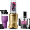 nutribullet® Ultra Plus+ 3-1 Compact Kitchen System, 1200W Kitchen System with Blender, Food Processor, and Coffee and Spice Grinder, 32oz and 24oz Blending Cups, 2-Cup Food Processor, Brass