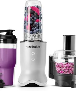 nutribullet® Ultra Plus+ 3-1 Compact Kitchen System, 1200W Kitchen System with Blender, Food Processor, and Coffee and Spice Grinder, 32oz and 24oz Blending Cups, 2-Cup Food Processor, Pearl White