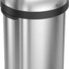 simplehuman 115 Liter / 30 Gallon Bullet Open Top Trash Can Commercial Grade Heavy Gauge, Brushed Stainless Steel