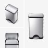 simplehuman 38 Liter / 10 Gallon Rectangular Kitchen Step Trash Can, Brushed Stainless Steel