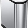 simplehuman 40 Liter / 10.6 Gallon Dual Compartment Butterfly Lid Kitchen Recycling Step Trash Can, Brushed Stainless Steel