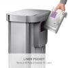 simplehuman 45 Liter / 12 Gallon Rectangular Hands-Free Kitchen Step Trash Can with Soft-Close Lid, Brushed Stainless Steel simplehuman 45 Liter / 12 Gallon Rectangular Hands-Free Kitchen Step Trash Can with Soft-Close Lid, Brushed Stainless Steel