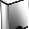 simplehuman 50 Liter / 13.0 Gallon Rectangular Kitchen Step Trash Can, Brushed Stainless Steel