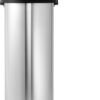 simplehuman 50 Liter / 13.2 Gallon Slim Open Top Trash Can, Commercial Grade Heavy Gauge Brushed Stainless Steel