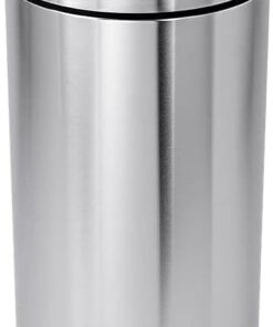 simplehuman 55 Liter / 14.5 Gallon Commercial Swing Top Trash Can, ADA-Compliant, 11-20 Gallons, Brushed Stainless Steel