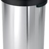 simplehuman 60 Liter / 16 Gallon Bullet Open Top Trash Can, Commercial Grade Heavy Gauge, Brushed Stainless Steel