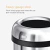 simplehuman 60 Liter / 16 Gallon Bullet Open Top Trash Can, Commercial Grade Heavy Gauge, Brushed Stainless Steel