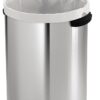 simplehuman 60 Liter / 16 Gallon Bullet Open Top Trash Can, Commercial Grade Heavy Gauge, Brushed Stainless Steel