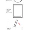 simplehuman 60 Liter Semi-Round Hands-Free Kitchen Step Stainless Steel Trash Can with Soft-Close Lid, Brushed