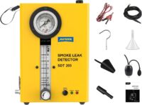 AUTOOL Automotive Smoke Machine, EVAP System Smoke Leak Detector with Air Pump/Flow Indicator/Pressure Gauge for All DC12V Vehicles