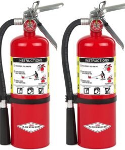 Amerex B500, 5 lb ABC Dry Chemical Fire Extinguisher – Class A, B & C Rated with 12–18 Ft Range and 14 Second Discharge Time, 2-Pack