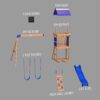 Backyard Discovery Bay Pointe Cedar Wood Swing Set with Wave Slide, Play Deck, Rock Wall Ladder, Belt Swings, Chalkboard, Canopy Roof, Outdoor Playset, Blue