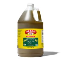 Bragg Organic Extra Virgin Olive Oil – Made with Greek Koroneiki Olives – Cold Pressed EVOO for Marinades & Vinaigrettes – USDA Certified, Non-GMO, Kosher (128 fluid Ounce)