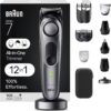 Braun All-in-One Men's Shaving Kit Series 7 7440, 12-in-1 Beard, Face, Nose, Ear Trimmer, Hair Clippers, Body Groomer and Manscaping + Travel Case + Charging Stand